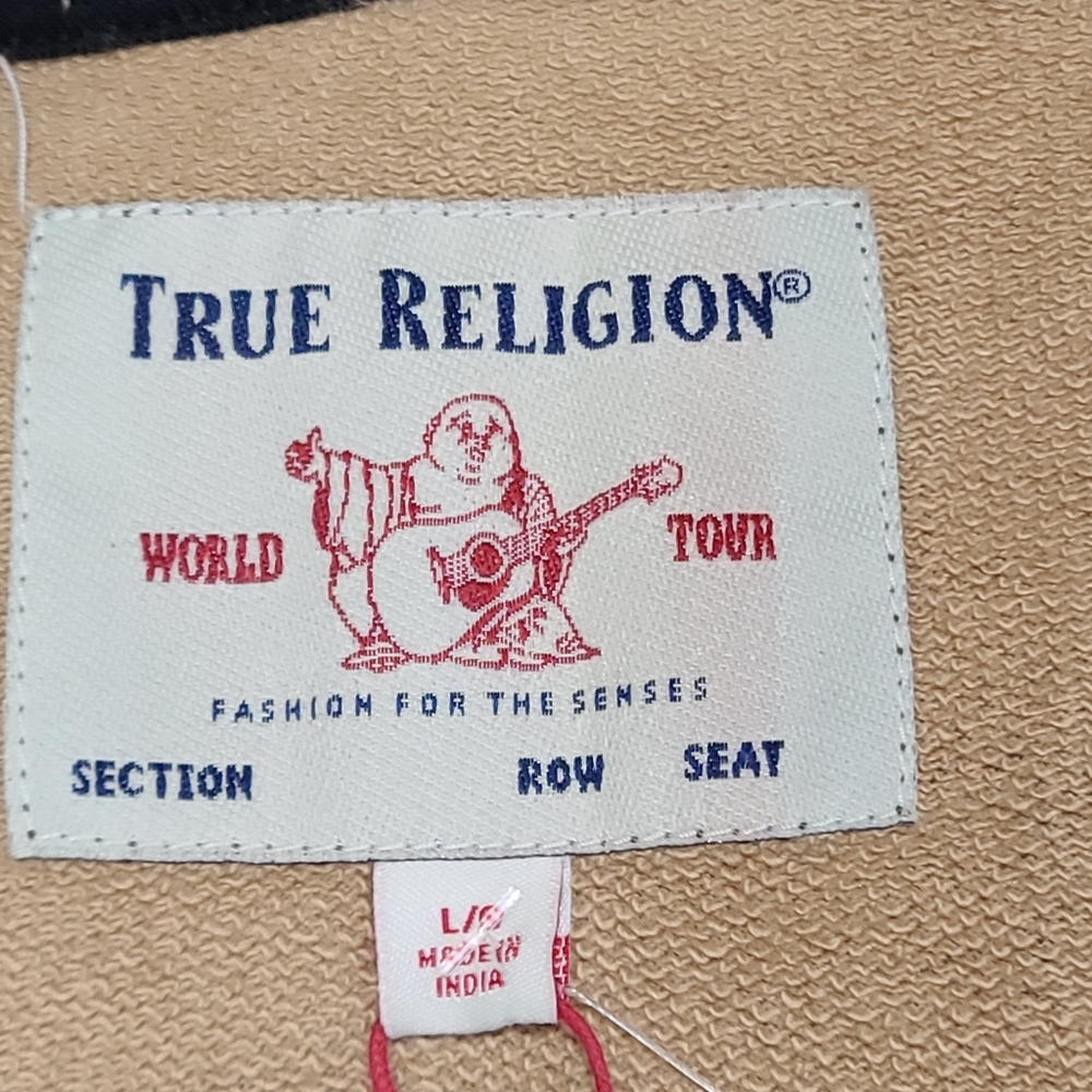 True Religion cropped camo hoodie size L - Picture 6 of 10
